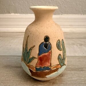 Artistic Ceramic Vase with Desert Motif